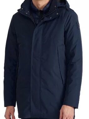NWT PAJAR Men's Altair Mid Length Parka with Welded Detail and Detachable Hood
